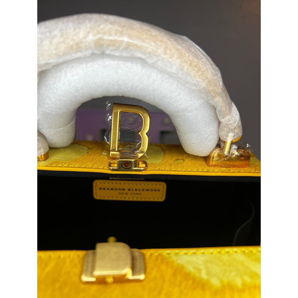 Brandon Blackwood Standard Kendrick Trunk in Yellow Distressed Ponyhair - Picture 8 of 9